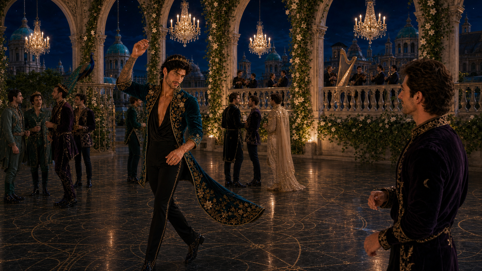Camilo arriving at a moonflower ballroom